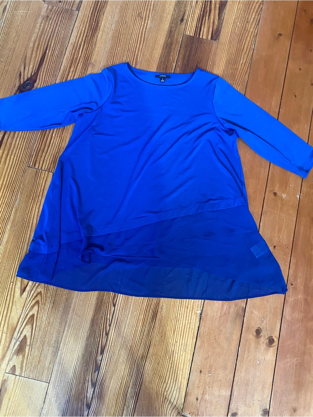 Alfani Royal Blue Layered Tunic Top